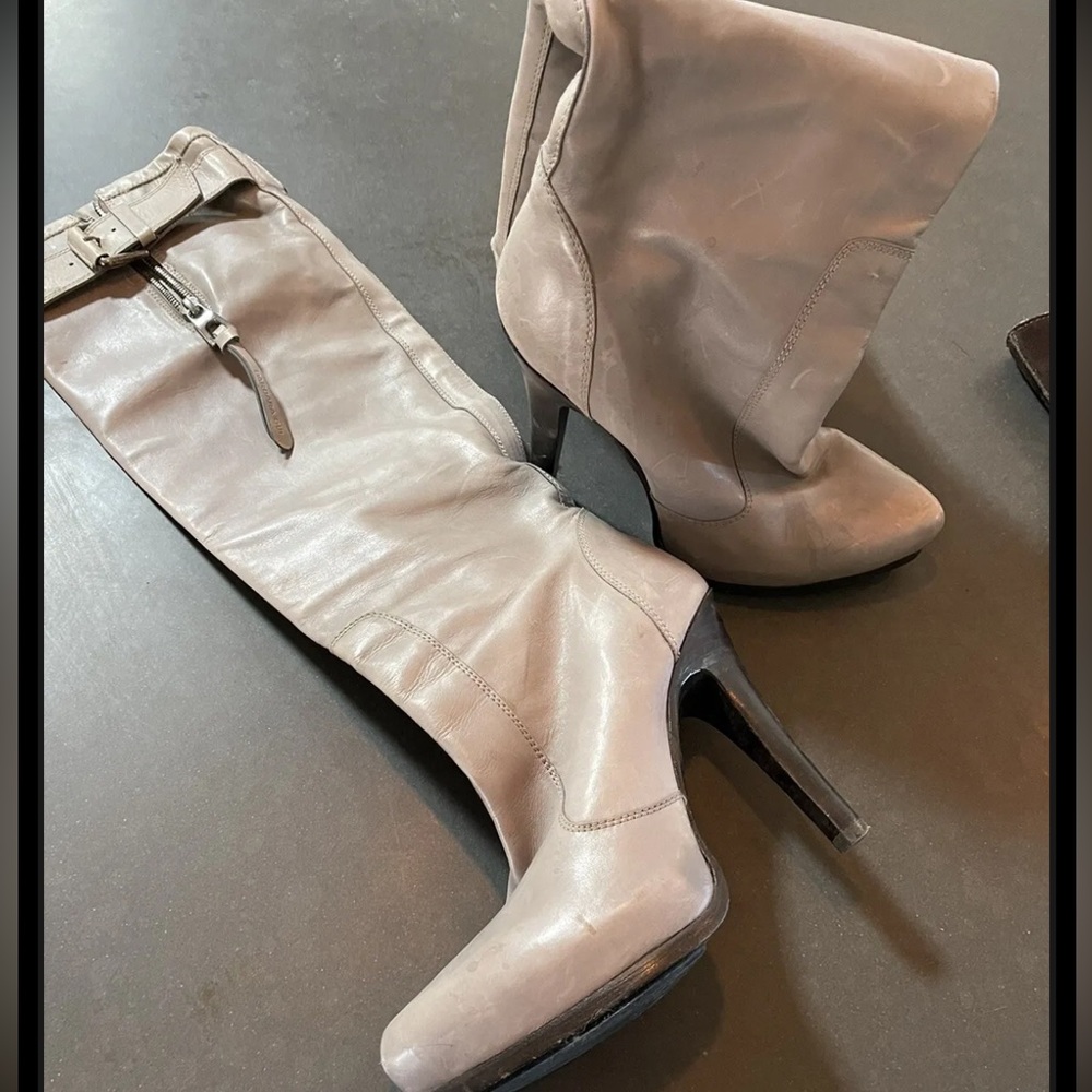 Barbara Bui grey sexy stiletto boots 39 9 US